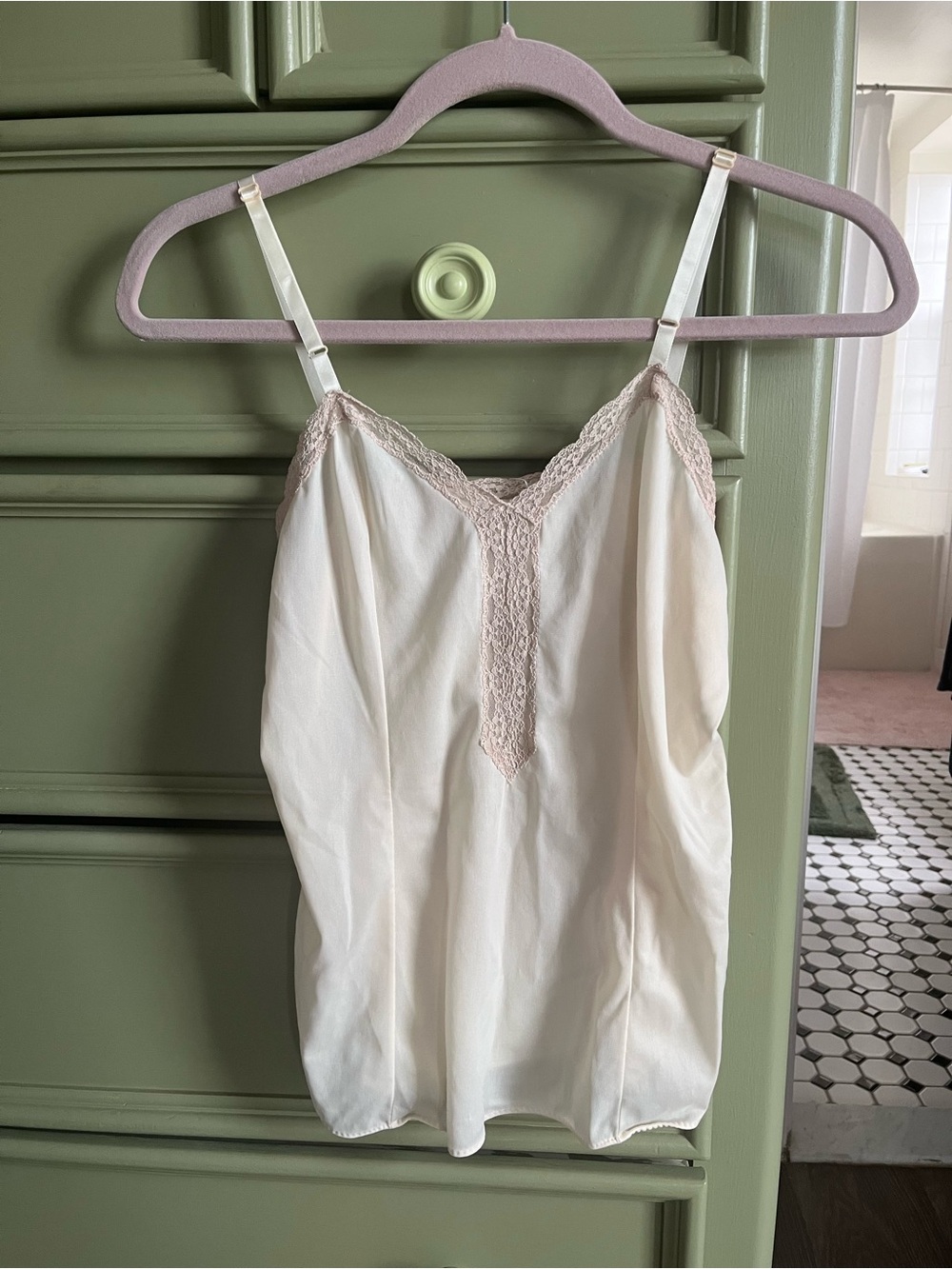 Women's Cream Lace-Trim Slip Top - Lightweight Camisole